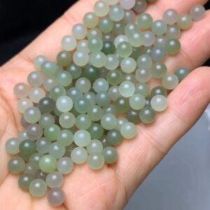 nephrite bead, round bead, jade bead, green bead, high quality bead, genuine bead, natural bead
