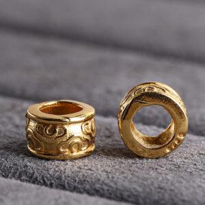 ring bead, cloud pattern bead, jump ring bead, s925 sterling silver, silver bead, golden bead, gild bead