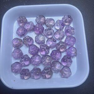 genuine natural ametrine cat paw bead, ametrine bead, purple bead, cat paw bead