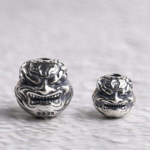 demon bead, spacer bead, s925 sterling silver, silver bead, oxidized silver bead