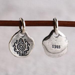 conch charm, spacer bead, s925 sterling silver, silver charm, oxidized silver bead