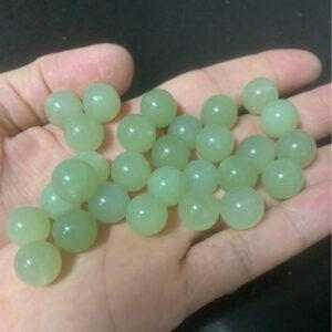 nephrite bead, half drilled bead, earring bead,ring bead, charm bead, round jade bead, green bead, high quality bead,genuine bead, natural bead