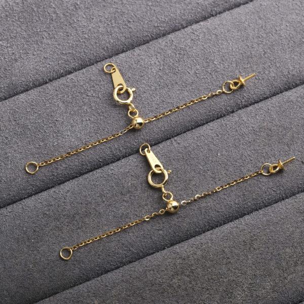 extension chain, chain bead, tail chain, silver findings, s925 sterling silver, golden findings, gild findings