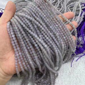 nephrite bead, round bead, whole strand bead, light purple bead, jade bead, high quality bead, genuine bead, natural bead