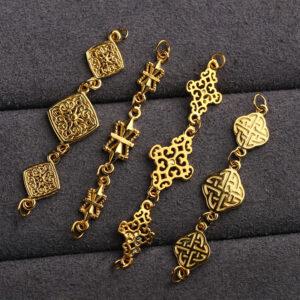 flower chain extension, hollow bead, s925 sterling silver, silver bead, golden bead, gild findings