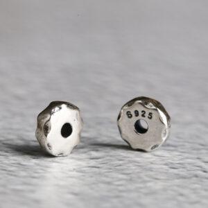 gear bead, rondelle bead, spacer bead, s925 sterling silver, silver bead, oxidized silver bead