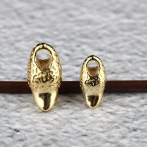 Tiger tooth bead, spacer bead, s925 sterling silver, silver bead, golden bead, gild bead