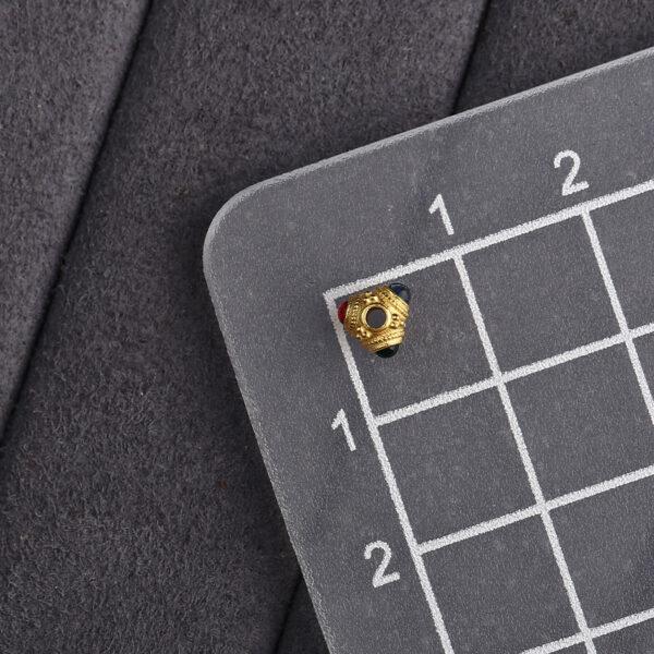 hollow bead, triangle bead, s925 sterling silver, silver bead, golden bead, gild bead - Image 2