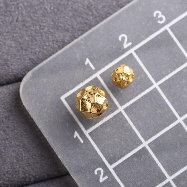 round bead, facet bead, spacer bead, s925 sterling silver, gild bead, golden bead - Image 2