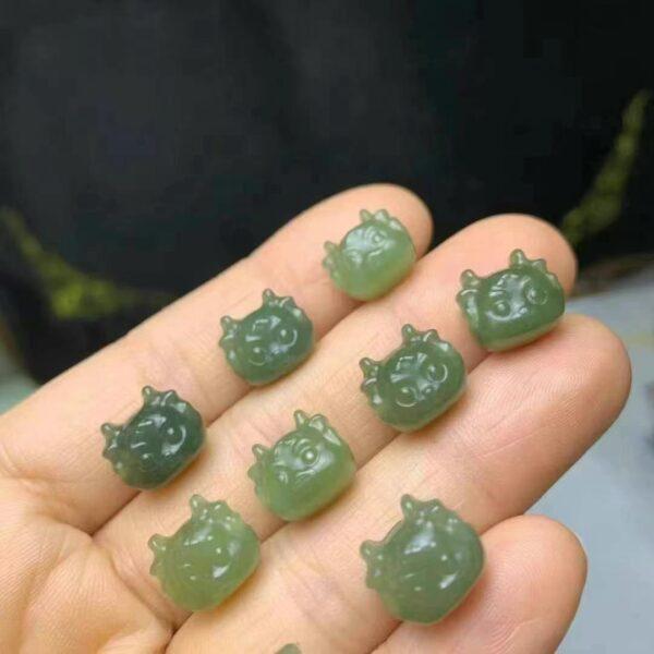nephrite bead, baby dragon bead, cute dragon bead, jade bead, green bead, high quality bead, genuine bead, natural bead - Image 4