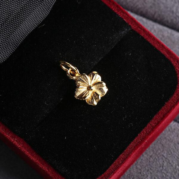flower charm, golden flower bead, s925 sterling silver, golden charm, gild bead - Image 5