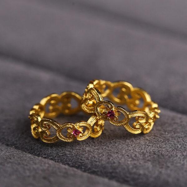 ring bead, hollow bead, flower bead, jump ring, spacer bead, s925 sterling silver, silver bead, golden bead, gild bead - Image 5