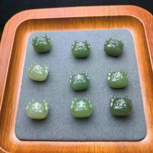 nephrite bead, baby dragon bead, cute dragon bead, jade bead, green bead, high quality bead, genuine bead, natural bead - Image 5