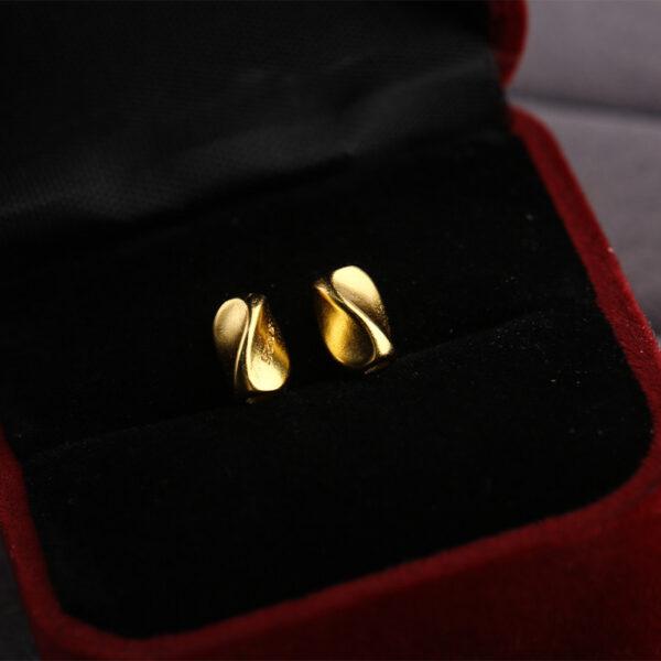 twisted bead, simple bead, s925 sterling silver, silver bead, golden bead, gild bead - Image 5
