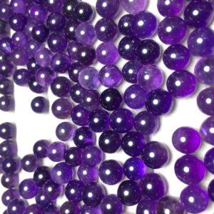 round bead, undrilled bead, amethyst bead, purple bead