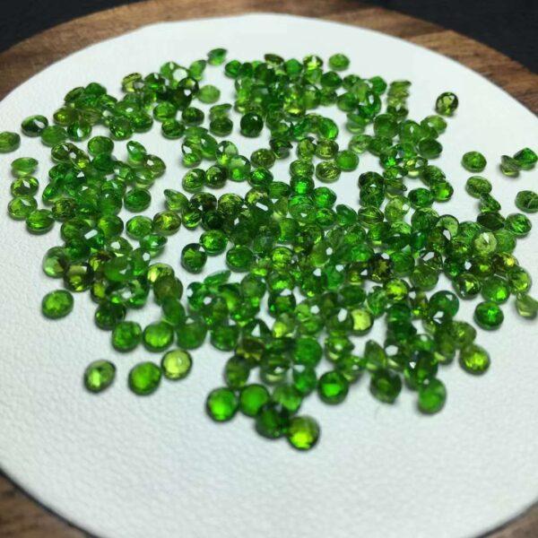 facet bead, diopside bead, green bead, clear bead, ring gemstone
