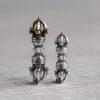 Vajra charm, hollow charm, retro charm, s925 sterling silver, silver charm, oxidized silver charm