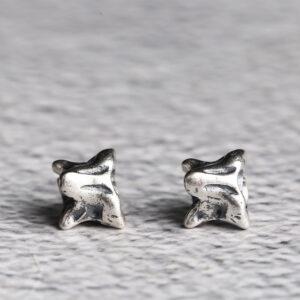 bone shape bead, joint shape bead, spacer bead, s925 sterling silver, silver bead, silver charm, oxidized silver bead