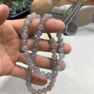 nephrite bead, round bead, whole strand bead, smoky gray bead, jade bead, high quality bead, genuine bead, natural bead