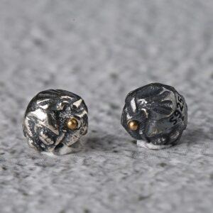 elephant bead, spacer bead, s925 sterling silver, silver bead, oxidized silver bead