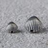 shell bead, spacer bead, s925 sterling silver, silver bead, oxidized silver bead