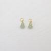2pcs / 5 pcs small gourd charm, nephrite charm, light green charm, sterling silver charm, gild bead, golden charm