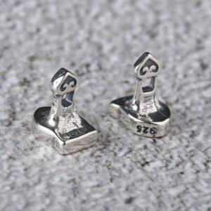 seal charm, s925 sterling silver, silver bead, silver charm, oxidized silver bead