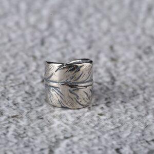 feather bead, ring bead, spacer bead, s925 sterling silver, silver bead, oxidized silver bead