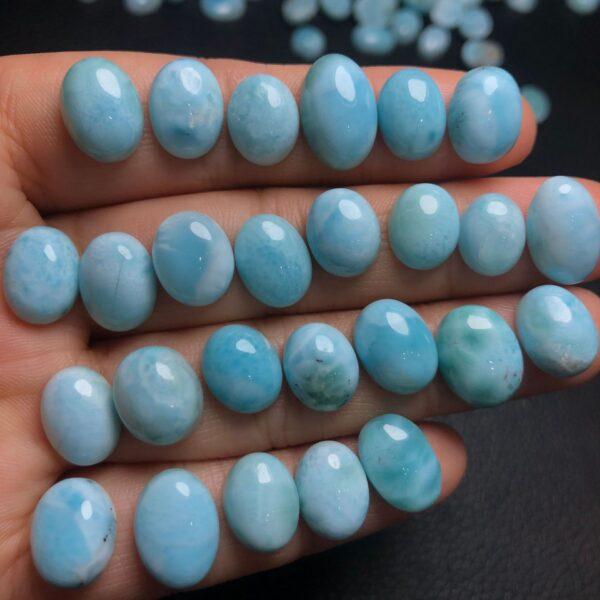 larimar bead, oval bead, blue bead, bezel gemstone, ring gemstone, pendant gemstone
