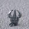 trident charm, s925 sterling silver, silver bead, silver charm, oxidized silver bead