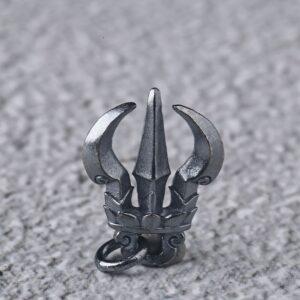 trident charm, s925 sterling silver, silver bead, silver charm, oxidized silver bead