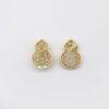 2pcs / 5 pcs bezel bead, gourd bead, white nephrite bead, sterling silver bead, gild bead, golden bead