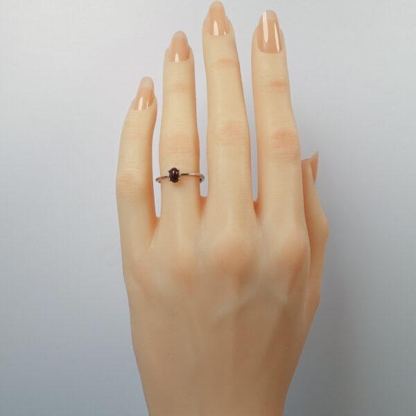 opal ring, copper ring, oval gemstone ring, diy ring, adjustable ring - Image 2