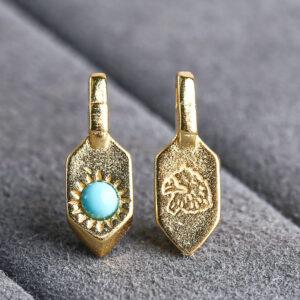 sun pattern charm, spacer bead, s925 sterling silver, silver bead, golden bead, gild bead