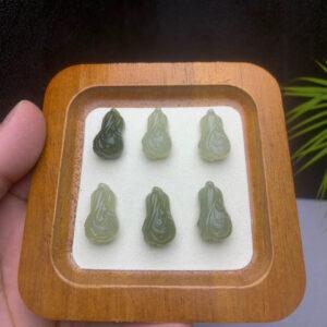 nephrite charm, Chinese cabbage charm, jade charm, green bead, high quality bead, genuine bead, natural bead