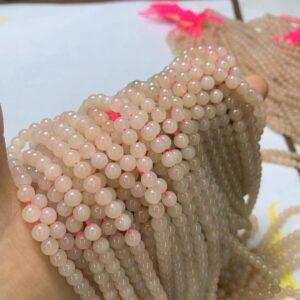 nephrite bead, round bead, whole strand bead, pink bead, jade bead, high quality bead, genuine bead, natural bead