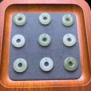 nephrite charm, ring charm, dragons charm, jade charm, green charm, high quality bead, genuine bead, natural bead