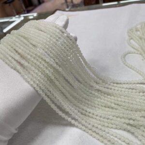 nephrite bead, round bead, whole strand bead, white bead, jade bead, high quality bead, genuine bead, natural bead