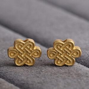 Chinese knot bead, spacer bead, s925 sterling silver, silver bead, golden bead, gild bead