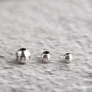 laser bead, simple bead, spacer bead, s925 sterling silver, silver bead, bright silver bead