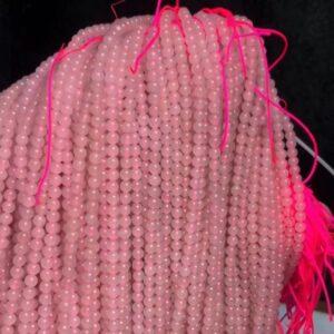 nephrite bead, round bead, whole strand bead, pink bead, jade bead, high quality bead, genuine bead, natural bead