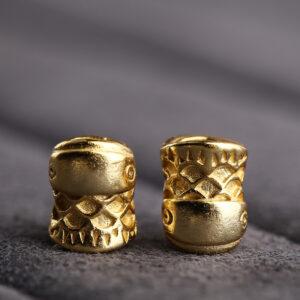 fish bead, spacer bead, s925 sterling silver, sterling silver bead, golden bead, gild bead