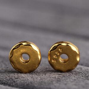 gasket bead, spacer bead, s925 sterling silver, sterling silver bead, golden bead, gild bead