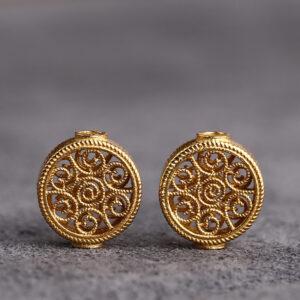 hollow flower bead, round bead, spacer bead, s925 sterling silver, sterling silver bead, golden bead, gild bead