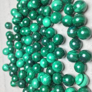 round bead, undrilled bead, malachite bead, green bead