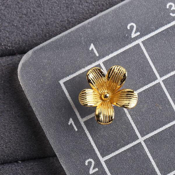 flower charm, s925 sterling silver, silver charm, golden charm, gild charm - Image 2