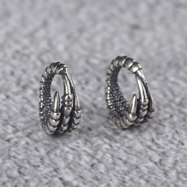 dragon claw bead, ring bead, spacer bead, s925 sterling silver, silver bead, oxidized silver bead - Image 2
