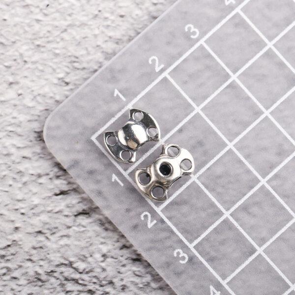 bow bead, butterfly bead, hollow bead, spacer bead, s925 sterling silver, silver bead, oxidized silver bead - Image 2