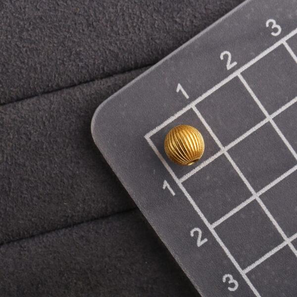 round bead, lantern bead, spacer bead, s925 sterling silver, silver bead, golden bead, gild bead - Image 2