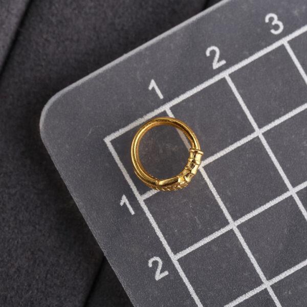ring bead, sword bead, spacer bead, s925 sterling silver, sterling silver bead, golden bead, gild bead - Image 2